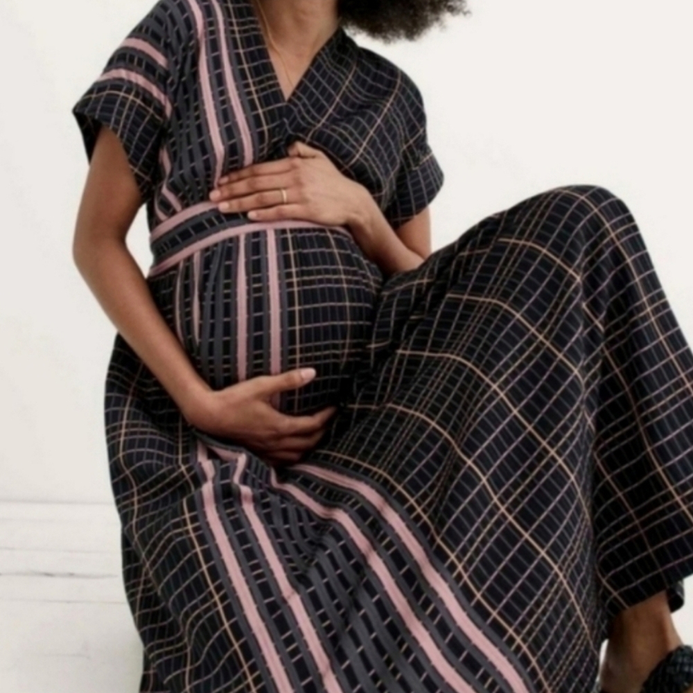 Hatch the Natalie dress in black plaid, 4 (xl)